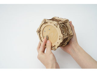 Puzzle 3D cutiuta muzical, Gradina secreta, Lemn, 315 piese, AMK52 foto 6