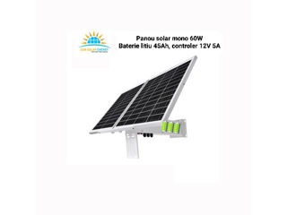 Panou solar pentru camere IP 60W 45Ah 12V foto 4