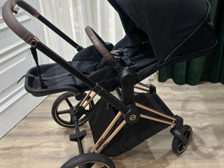 Carucior 3 in 1 Cybex Priam 4.0 Cadru Rose gold, Deep Black foto 8