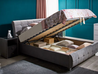 Dormitor Ambianta Samba 1.4 m Grey, Modern, livrăm gratuit!