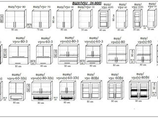 Кухни "Гола" МДФ глянец без ручек! Верхнее открывание. Bucatarii High Gloss(MDF) de la producator! foto 20