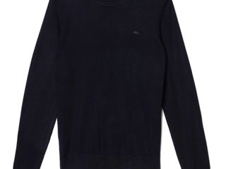 Lacoste Men's Crew Neck Wool Jersey Sweater Navy Size XXL New foto 3
