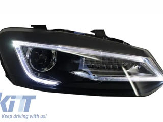 Faruri Led Xenon Hid Compatibil Cu Vw Polo 6r / 6c / 61 (2011-2017) Devil Eye Look foto 2