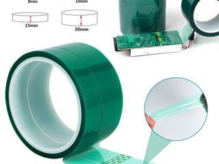 Scotch GREEN with temperature resistance of 200  is 0.05mm 33M long. Теплоизоляционный скотч. foto 3