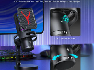 Microfon pentru PC Yanmai GM7 RGB / Gaming Microphone with RGB foto 3