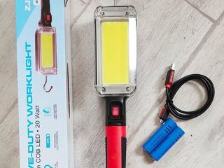 Лампа переносная светодиодная на аккумуляторе LED 20W foto 3