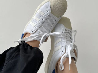 Adidas Superstar White/Blue Unisex foto 8