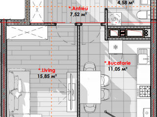 O cameră, 42 m², Telecentru, Chișinău foto 8