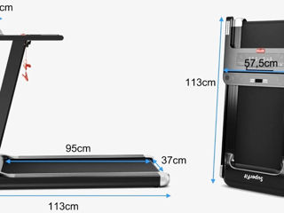 Bandă de alergare compactă cu ecran LED Costway foto 4