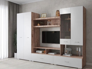 Living ML Mobila ML-1 1 stejar kraft auriu K003 PW/stejar kraft alb super pret foto 1