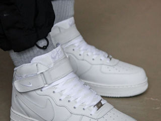 Nike Air Force 1 High White Unisex cu blana / с мехом foto 6