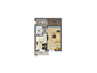 Apartament cu 1 cameră, 45 m², Ciocana, Chișinău foto 3