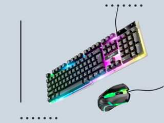 Set tastatură și mouse pentru gaming cu Iluminare foto 3
