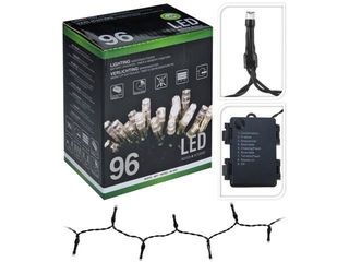 Luminite De Craciun "Fir" 96Led Alb, 3Xaa, 8Reg, 7.2M, Timer 6In/18Off