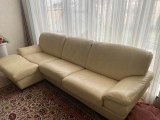 Colțar 3.10m / 2.00m piele naturala кожаная мягкая мебель очень хорошем состоянии  раскладыв foto 3