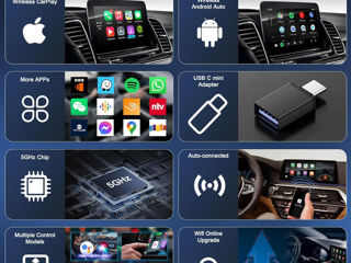 Adaptor wireless CarPlay Беспроводной адаптер CarPlay и Android Auto foto 2