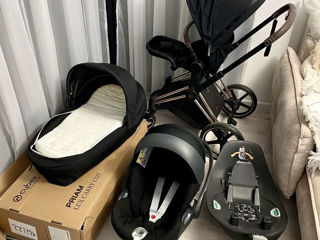 Cybex priam 4. Rose Gold. 4 в 1 с автолюлькой и базой изофикс foto 1