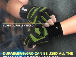 Вентилируемые перчатки для тренировок в тренажерном зале для тяжелой атлетики ihuan foto 4