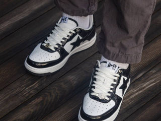 A Bathing Ape Bape Sta Patent Black/White foto 8