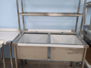 Mobilier din inox pentru bucatarii profesionale, prelucrare, procesare, preparare produse alimentare foto 5