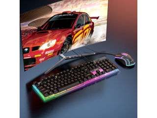 Gaming Set 2 in 1 (Tastatură + Mouse cu iluminare) foto 6