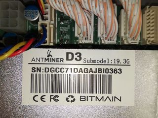 Asic Майнер Bitmain Antminer D3 19.3G + блок питания / mining / nou / новые foto 5
