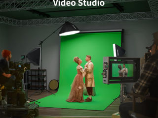 Studio pentru foto/ video, kit de iluminare led profesionala, RaLeno, 3 culori de fundal foto 7