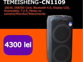 Boxă portabilă nouă, cu 2 microfoane temeisheng tms-1006 foto 6