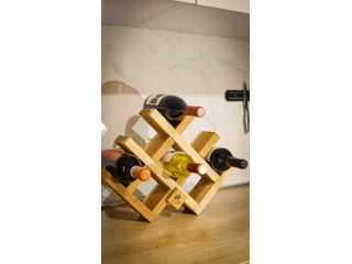 Stativ sticle de vin "W" (Woodenarticole) foto 3