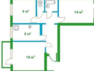 Apartament cu 3 camere, 67 m², Râșcani, Chișinău