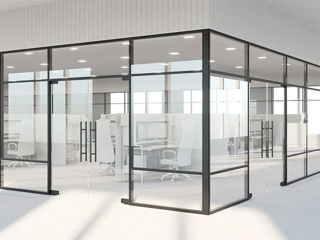 Pereti despartitor din PVC/aluminiu/sticla securizata.Перегородки из ПВХ/алюминия/стекла. foto 8
