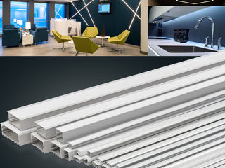Profil din aluminiu pentru bandă LED, iluminat mobilier, panlight, banda LED, senzor banda LED foto 12
