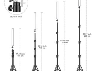 Pachet de 2 baghete de lumină video cu LED, Obeamiu 5600K Kit de baghetă de iluminat pentru fotograf foto 3