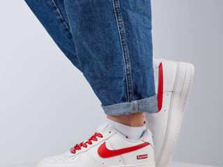 Nike Air Force 1 Low x Supreme White/Red Unisex foto 2