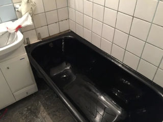 Реставрация ванн,черный жидкий акрил для ванн  Застывание 24 часа. Чёрный цвет