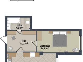 Apartament cu 1 cameră, 43 m², Centru, Ialoveni foto 19
