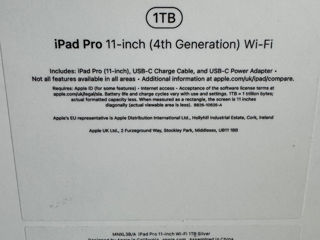 iPad Pro 11 (4th gen)  1TB WiFi 16Gb Ram  Silver foto 3