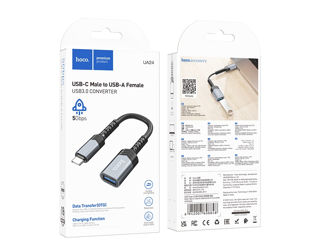 Convertor HOCO UA24 tip C de sex masculin la USB mamă 3.0 foto 3