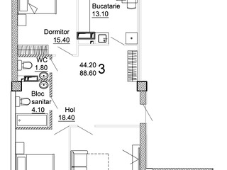 Apartament cu 3 camere, 101 m², Ciocana, Chișinău foto 2