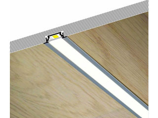 Profil din aluminiu pentru mortare GROOVE 10 pentru banda LED - anodizat 2m - set complet