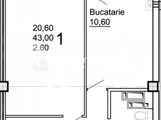 Apartament cu 1 cameră,  Centru,  Cojușna,  Strășeni foto 4
