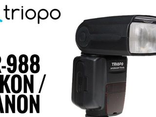60 евро - новая вспышка Triopo TR-988 для Canon E-TTL и HSS или Nikon c i-TTL и HSS ! foto 5