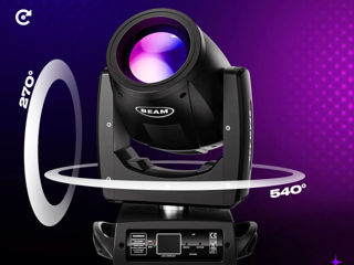 Bonaudio spotlight beam 450w - set 2 bucati moving head + case (cu roti) foto 8