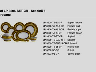 Set pentru cină 6 persoane aur + set cuțite cadou  Zepter foto 9