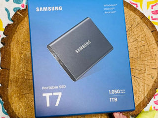 SSD portabil extern Samsung Portable SSD T7, 1 TB, Grey