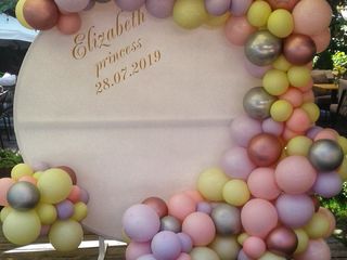 Panou rotund la pret special , decor cu baloane foto 10