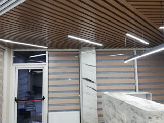 Corpuri de iluminat interior led liniare, panlight, lampa LED suspendata office, banda LED, GTV foto 7