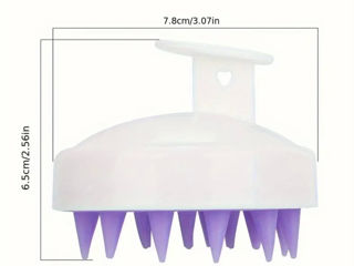 Мягкая силиконовая щетка-массажер для кожи головы foto 2