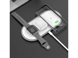 suport de încărcare fără fir / беспроводная зарядка / iphone / AirPods / Samsung / Apple foto 7
