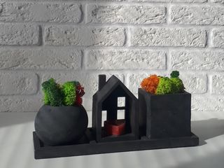 Obiecte de decor pentru casa si birou.Ghivece,vaze,suvenire.Ghips,beton.Decor scandinav. foto 6